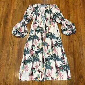 LoboRosa statement sleeve Kimono Palomino tropical Print